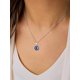 thumbnail image 2 of Collar de ojo malvado Silvora Plata de Ley 925 Colgante Ojo Azul, 2 of 8
