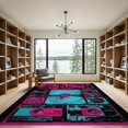 thumbnail image 2 of ODIKA 9'x12' Washable Area Rug Personalized Album Cover Retro Cassette Vinyl Kpop Movie Theater for Master Suite, California King, Under Bed, Non-Shedding, Easy Care, 2 of 7