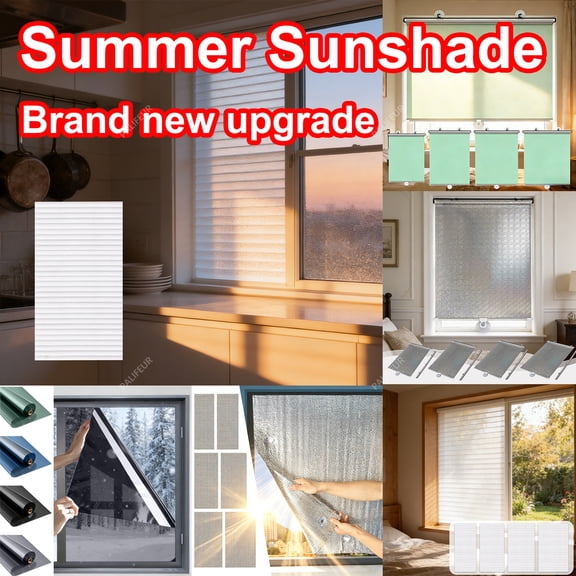 Retractable Roller Blinds for Indoor Windows, Heat Blocking Window Shades with Suction Cups, Portable Sun Shade for Home Car Kitchen Bathroom Office, Green 18in x 49in by PALIFEUR