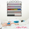 thumbnail image 3 of 5 Tier Metal Tier Nail Polish Rack Wall Mounted Display Organizer Holder Stand Black, 3 of 12