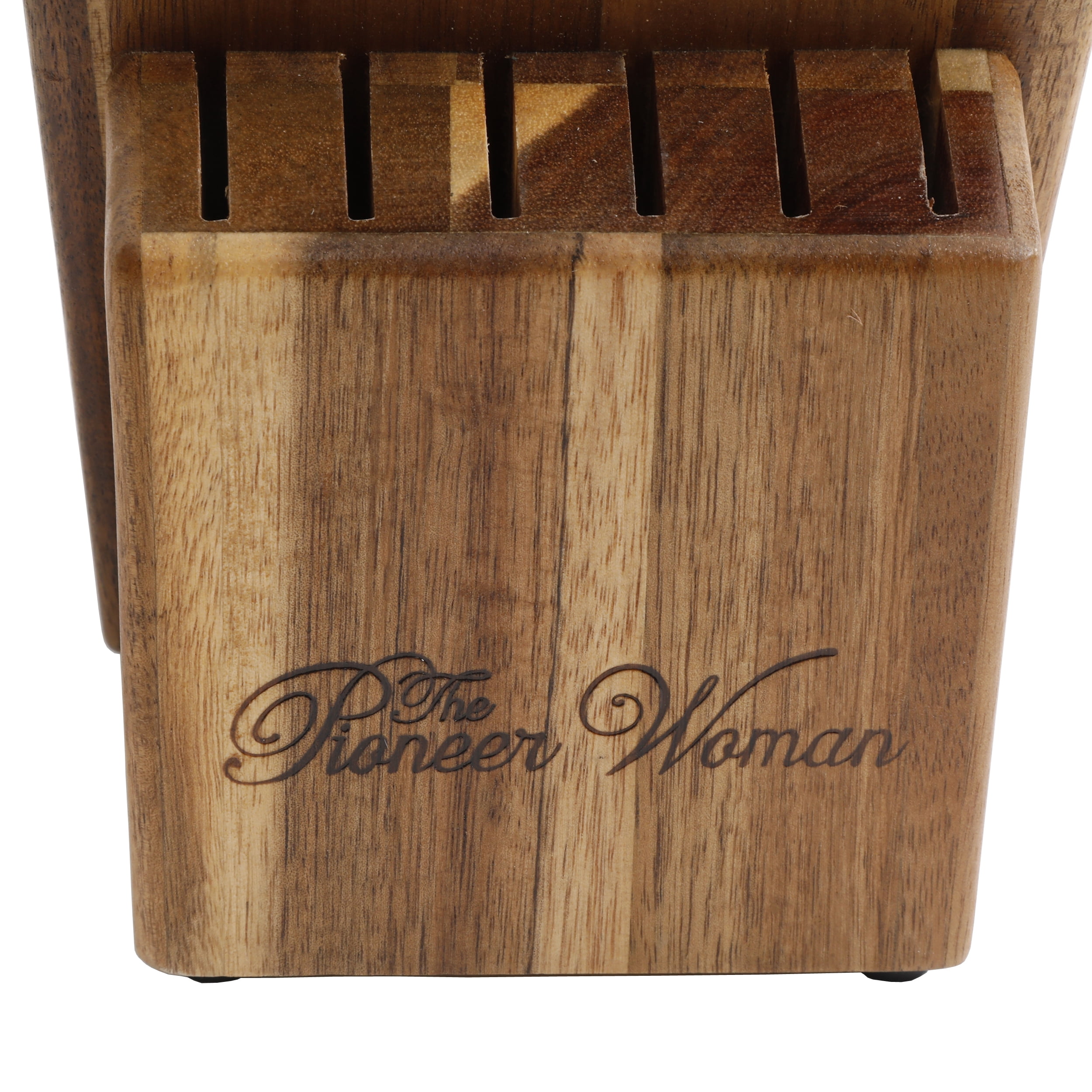 The Pioneer Woman Frontier Collection 14-Piece Cutlery Set with Wood Block, Linen