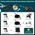 thumbnail image 3 of Annvchi Foam Cannon Dual Connector Accessory for Pressure Washer Kit,with Foam Cannon Dual Connector,Pressure Washer Gun for Car Washing and Cleaning,5 Power Washer Sprayer Nozzles, 3 of 9