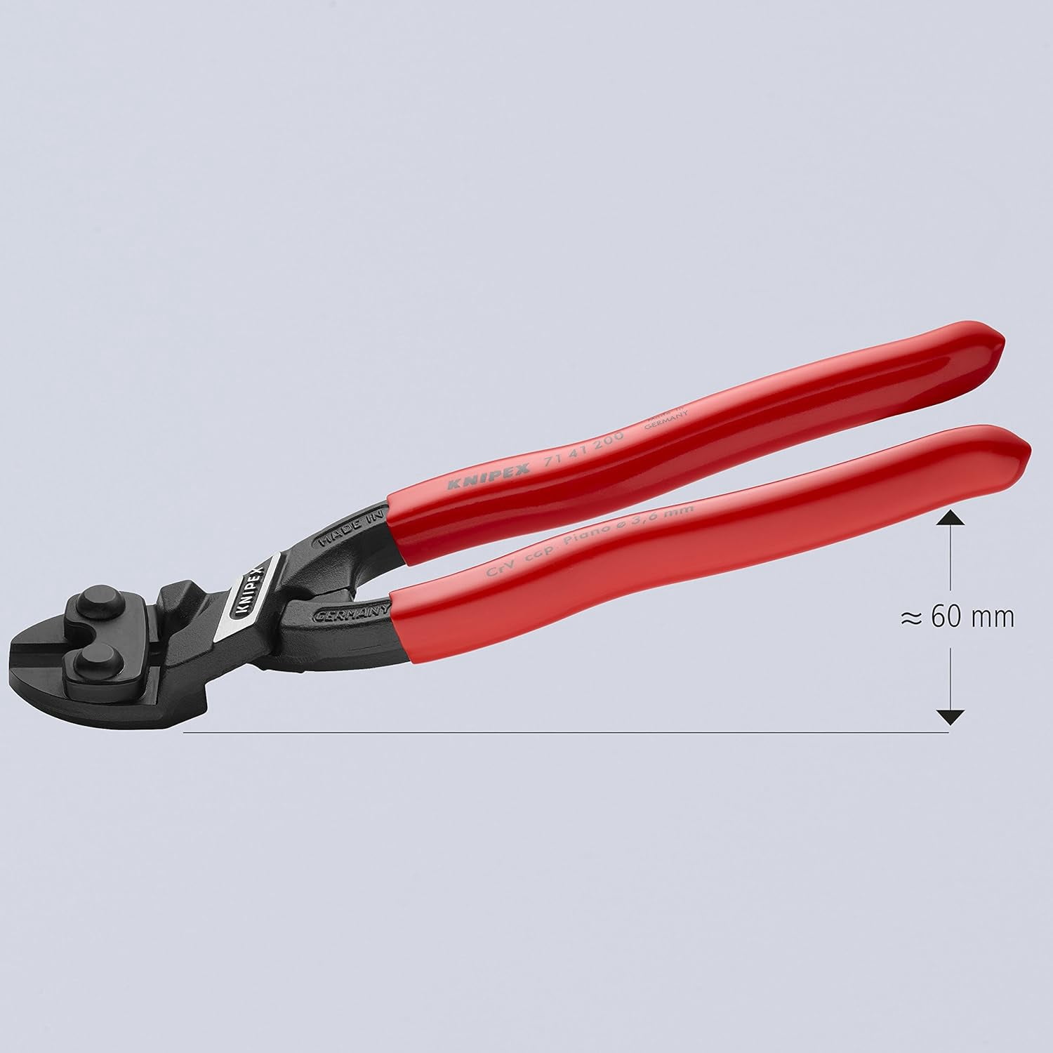 Knipex 7141200 CoBolt 8-inch Mini Compact Angled Bolt Cutters