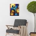 thumbnail image 2 of Abstract Oil Painting Jazz Blues Musician With Instruments Unframed Wall Art Print Poster Home Decor, 2 of 3