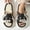 Black, variant on workcargo Women's Cute Cow House Slippers, Breathable Cushioned Non-Slip Open-Toe, Black, Size 38 (US 7) - Indoor/Home Wear