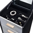thumbnail image 4 of Pemberly Row Contemporary Jewelry Armoire in Black & Gold Finish, 4 of 7