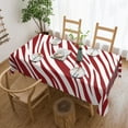 thumbnail image 2 of DouZhe Rectangular Tablecloth, Red Zebra Texture Table Cloth for Kitchen Dinning Tabletop, 72" x 54" Waterproof Polyester Table Cover, 2 of 8