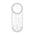 thumbnail image 1 of Regla de dibujo geométrica multifuncional, transportador giratorio, regla de plantilla de dibujo para suministros de oficina, 1 of 9