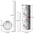 thumbnail image 5 of 20oz White Christmas Snowman Pattern Skinny Tumblers Stainless Steel Tumbler with Lid and Straw,Vacuum Insulated Double Wall Travel Tumbler Cups with Cleaning Brush for Coffee,Tea, 5 of 6
