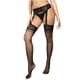 thumbnail image 1 of Gibobby Lencería para mujer sexy tangas Medias sexis de encaje para mujer, medias de red transparentes, medias negras sexis, medias, lencería, red de tentación(Negro, Talla única), 1 of 5