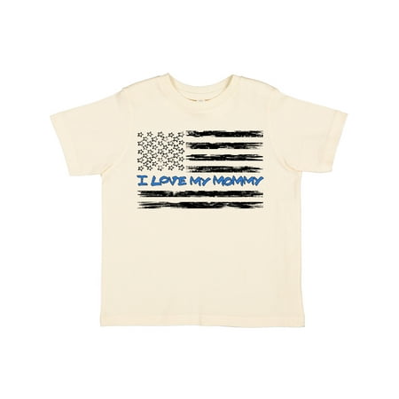 

Inktastic I Love my Mommy- Police Officer Distressed Flag Gift Toddler Boy or Toddler Girl T-Shirt