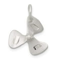 thumbnail image 4 of 925 Sterling Silver 3D Diamond Cut Boat Propeller Charm Pendant, 4 of 5
