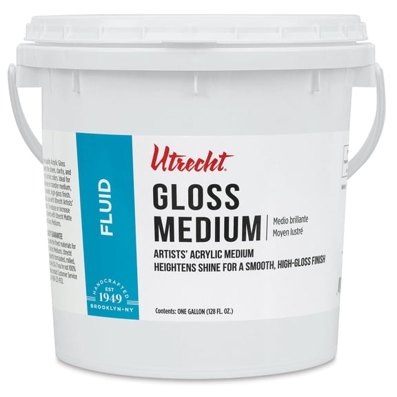 Utrecht Artists' Acrylic Fluid Medium - Gloss Medium, 128 oz