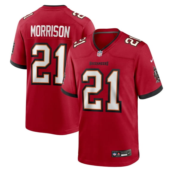 Men's Nike Benjamin Morrison Red Tampa Bay Buccaneers Team Game Jersey