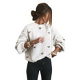 thumbnail image 2 of Women'S Oversized Heart Sweater Long Sleeve Crewneck Drop Shoulder Cute Knit Tops Jumper White S, 2 of 10