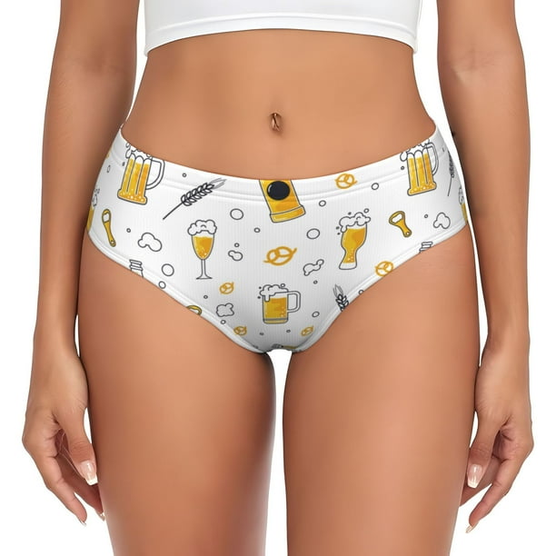 Fotbe Beer Calzones Estampados para Mujer – Ropa Interior de Algodón, Cómoda, Suave y Elástica-Medium