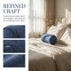 thumbnail image 3 of Houderco 2Ud Fundas Para Almohada Cervical Redonda Azul Con Cremallera Cómodo, 3 of 6