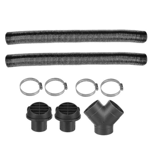 75mm Car Auto Heater Pipe Duct Y Piece Warm Outlet Vent Hose Clips Set For Parking Heater Webasto