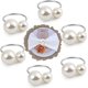 thumbnail image 1 of 6 anillos de servilleta de metal Anillo de servilleta de perla Anillo de hebilla elegante para banquete de boda Festival o accesorio de decoración de mesa diaria (plata), 1 of 5