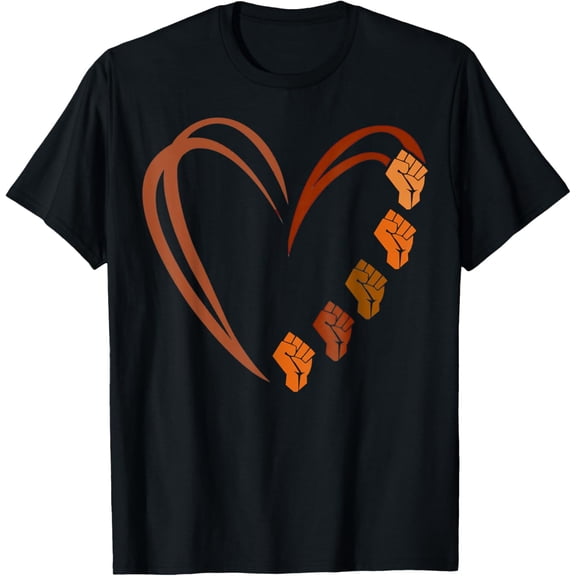 Inspiring Black Leaders Power Fist Hand Black History Month T-Shirt