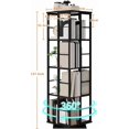 thumbnail image 3 of Takywep, Black, 4 Shelf Bookcase, Rotating 360° Bookshelf, Modern Square 16 Compartment Organizer, Sturdy Storage Bookcase, Metal Frame, Space Saver, Display Shelf, 3 of 8