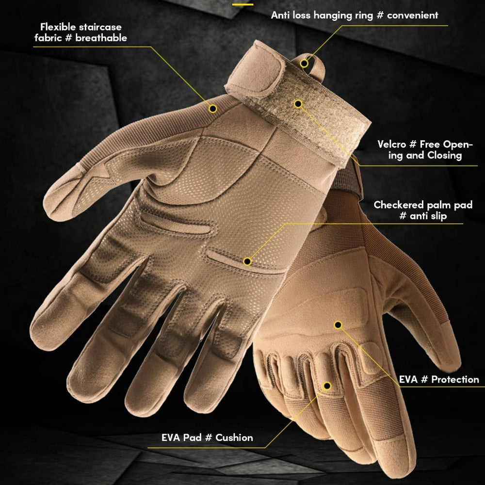 Gants Tactiques Mi-teinte Homme – Pour Airsoft, Sport, équipement De Survie