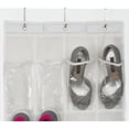 thumbnail image 3 of Práctico organizador de zapatos para colocar sobre la puerta de vinilo para lavandería con 24 bolsillos reforzados: solución de almacenamiento de zapatos sin esfuerzo para ahorrar espacio., 3 of 5