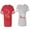 Men Red / Women Heather, variant on Her Beauty His Beast Matching Couple Cotton Jerseys (Men Red / Women Black) (Men S / Women S)