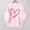 thumbnail image 7 of WTXUE Valentine Sweatshirt for Women Love Heart Graphic Sweatshirts Oversized Trendy Crewneck Pullover Comfortable Long Sleeve Shirts Fashion Casual Holiday Tops Beige L, 7 of 7