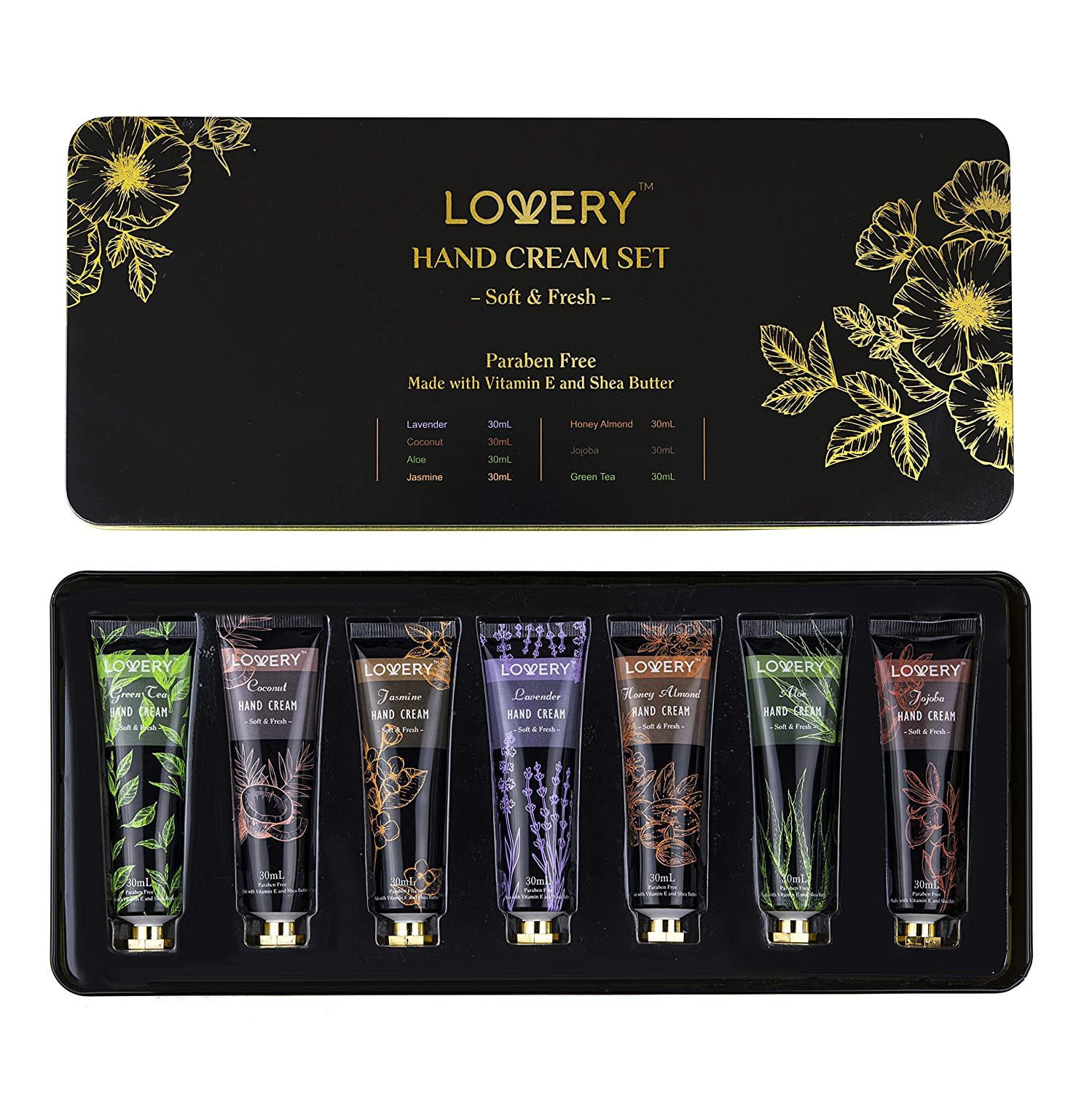 landbouw uitroepen De vreemdeling Lovery 7-Piece Hand Cream Gift Set for Men and Women, 30mL Tubes -  Moisturizing Hand Lotion with Vitamin E and Shea Butter for Dry Hands -  Luxury Lotion Gift Set for Christmas