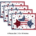 thumbnail image 5 of MIZHONA 4th of July Placemats Set of 4 Star Patriotic Independence Table Place Mats Decorations 12x18 inch, 5 of 5
