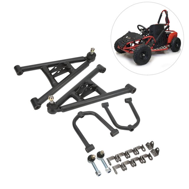 Kit de Bras Oscillant Supérieur Inférieur, Kit de Bras Oscillant avant 350mm Haute Résistance Complet pour ATV