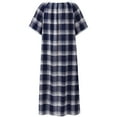 thumbnail image 6 of WBQ Plus Size Nightgown For Women Short Sleeve Floral Nightdress Square Neck Loungewear Loose Long Sleep Dress, 6 of 9