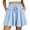 Light Blue, variant on TAGOLD Women Casual Pants Solid Color Loose Side Drawstring Casual Shorts Functional Storage Pockets Elastic Waist Summer Beach Vacation Bottoms