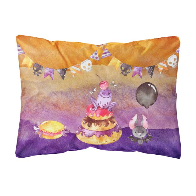 "Treasures BB7463PW1216 Halloween Sweets Party Canvas Fabric Decorative Pillow Patio-Furniture-Pillows, Multicolor" Caroline's Treasures BB7463PW1216