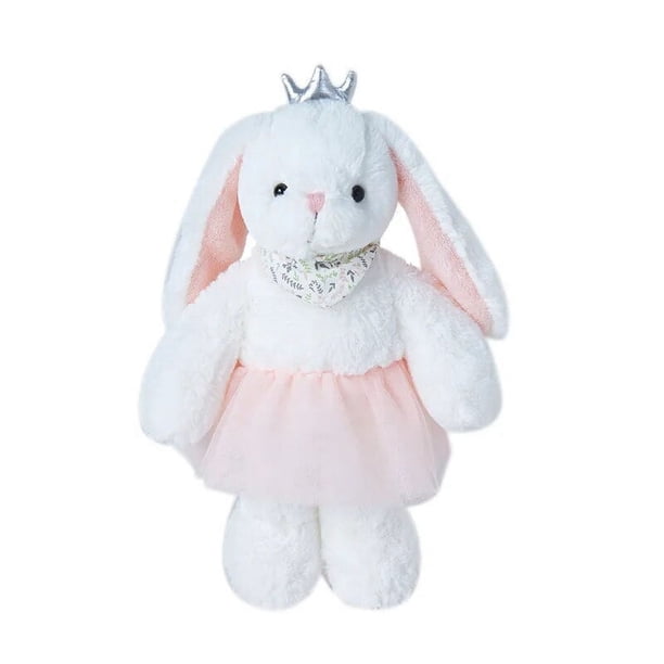 Muñeca de Ballet de felpa suave para niños, Conejo Blanco de 37CM de largo, animales de peluche, regalos para bebés