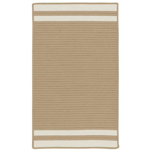 Colonial Mills Rug DE55R096X132S Denali End Stripe Braided Area Rug Ivory - 8 x 11 ft.