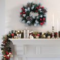thumbnail image 2 of TanSiDing 1pcs Christmas Wreath for Front Door with Realistic Snowflakes Red Berries Pinecones Christmas Decoration for Outdoor Indoor Home Party Decor 30cm, 2 of 9