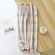 thumbnail image 4 of Pantalones de pijama de franela de invierno para hombres y mujeres, pantalones cálidos de polar coral grueso a cuadros con cuello alto para parejas, pantalones de casa con bolsillo, 4 of 6