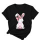 thumbnail image 5 of Camisetas de Cuello de Tripulación de Manga Corta para las Mujeres Cartas de Impresión de Pascua Camiseta de Manga Corta, Spandex de Poliéster, 5 of 5