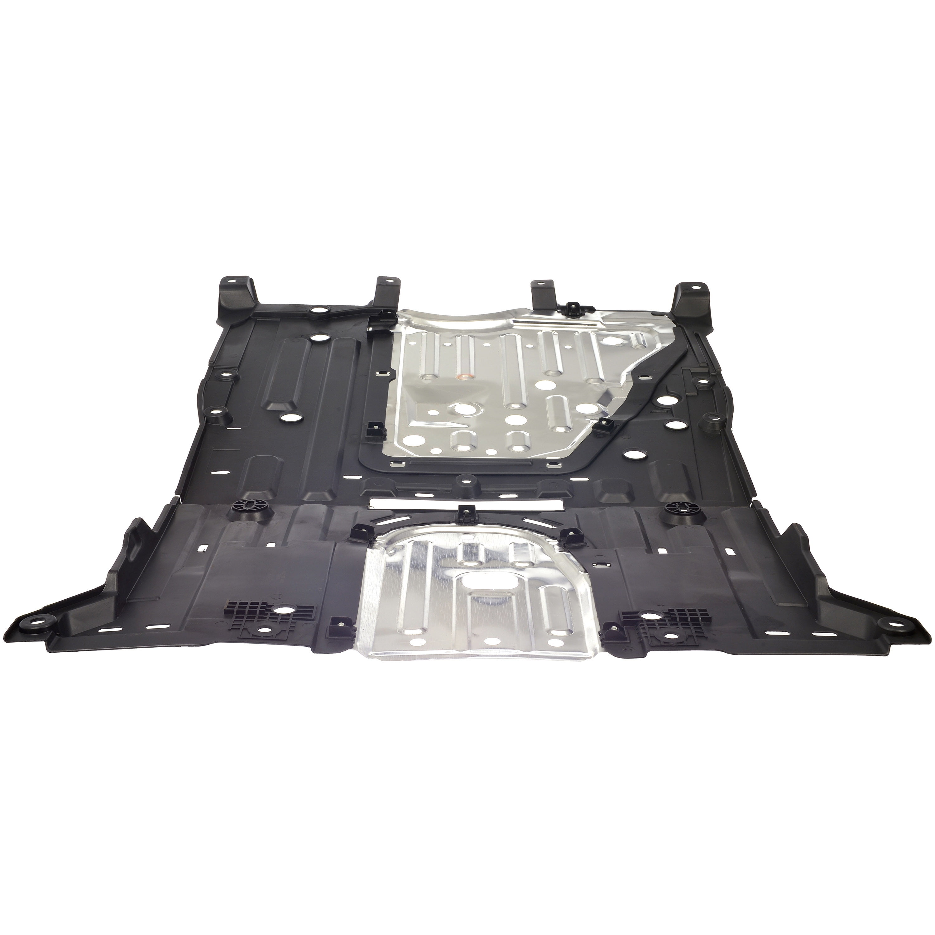 Dorman 927-803 Front Center Lower Undercar Shield for Specific Honda Models, Black; Silver