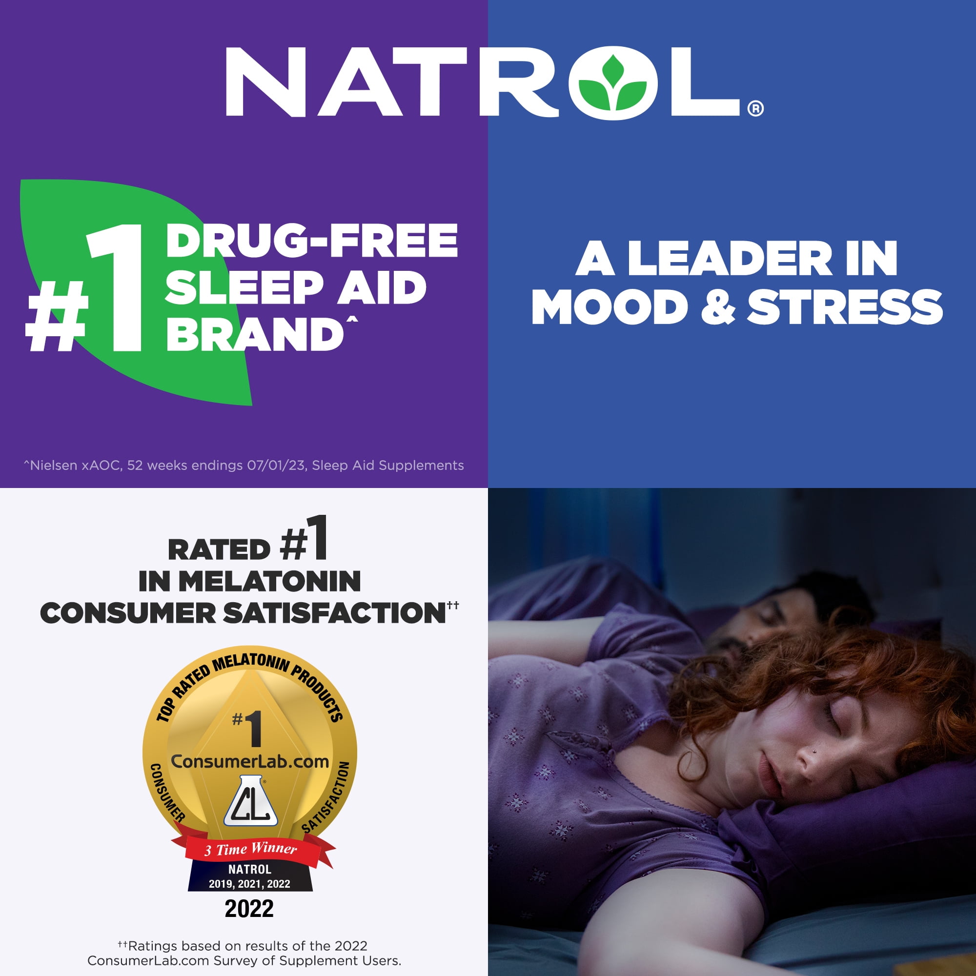 Natrol®  Sleep+™ Beauty, Drug Free Sleep Aid Supplement, For Skin, Hair, Nails, Biotin, Vitamin E, 60 Raspberry Flavored Gummies