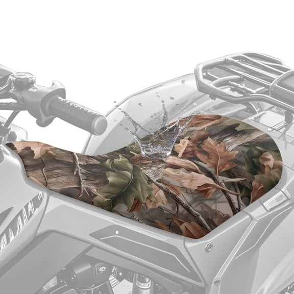 KUIFORTI Camo ATV Seat Cover Non-Slip Four Wheeler Accessories ATV Back Seats Powersports Cushion Covers for Sportsman/Rancher/Foreman/Scrambler/Kodiak/Polaris Scrambler