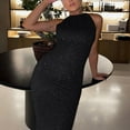 thumbnail image 2 of CAICJ98 Grande Taille Robes Femmes Sans Manches V Cou Split Soirée Longue Robe Argent L, 2 of 5