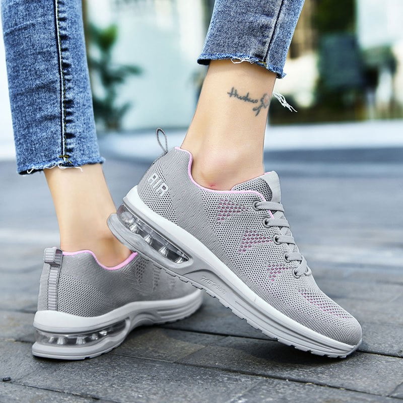Women's Air Cushion Sole Chunky Sneakers, Breathable Mesh