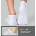thumbnail image 2 of NevEND 6 Pairs Ankle Athletic Running Cotton Socks Low Cut Sports Tab Socks for Women and Men Size M White, 2 of 6