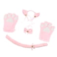 thumbnail image 1 of Conjunto de Disfraz de Cosplay de gato Baoblaze para Mujer Marrón Rosado, 1 of 8