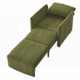 thumbnail image 2 of Multi-Functional Upholstered Convertible Sofa|5-Position Adjustable Backrest & Storage|Green, 2 of 11