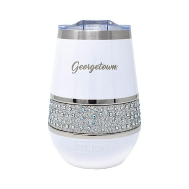 White Georgetown Hoyas 12oz. MyBevi Rhinestone Hollywood Rocks Tumbler