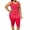 Red, variant on Womens Plus Size 2 Piece Outfit Casual Sportswear Striped Sleeveless Tank Top and Capri Leggings Tracksuit Sets